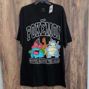 NWT Pokemon Collectors Black Graphic Tee XLT                              -806BB